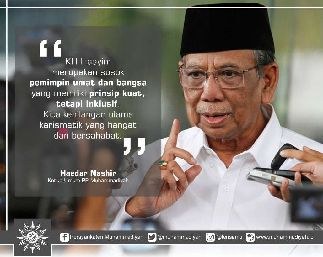 KH Hasyim Muzadi merupakan sosok pemimpin umat dan bangsa yang memiliki prinsip kuat, tetapi inklusif