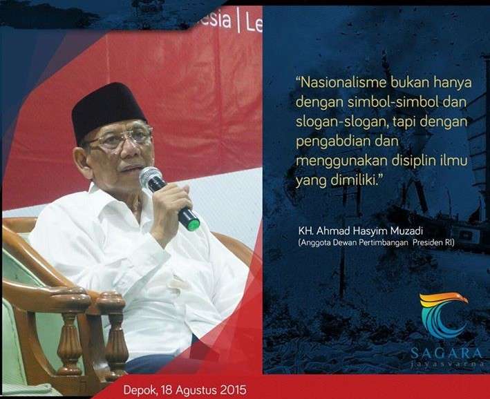 Nasionalisme bukan hanya dengan simbol-simbol dan slogan-slogan, tapi dengan penabdian dan menggunakan disiplin ilmu yang dimiliki