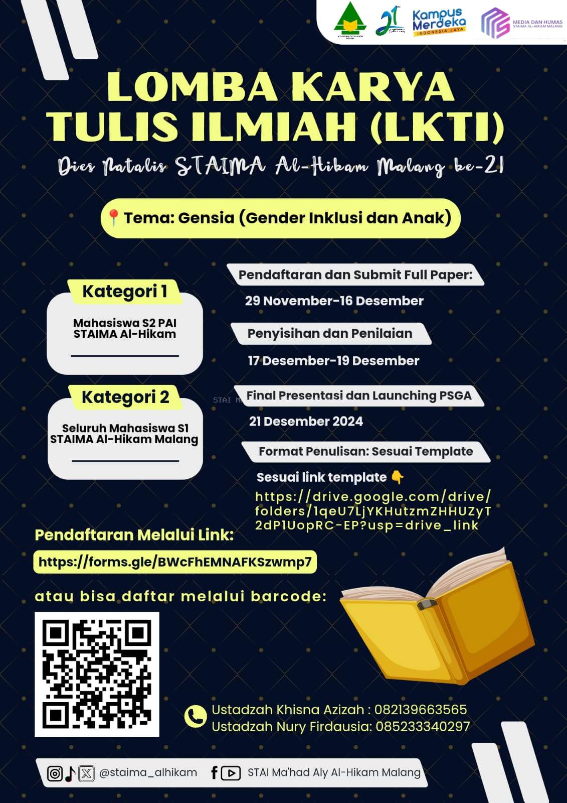 STAIMA Al-Hikam Malang Gelar Lomba Karya Tulis Ilmiah Dies Natalis ke-21: Angkat Tema 