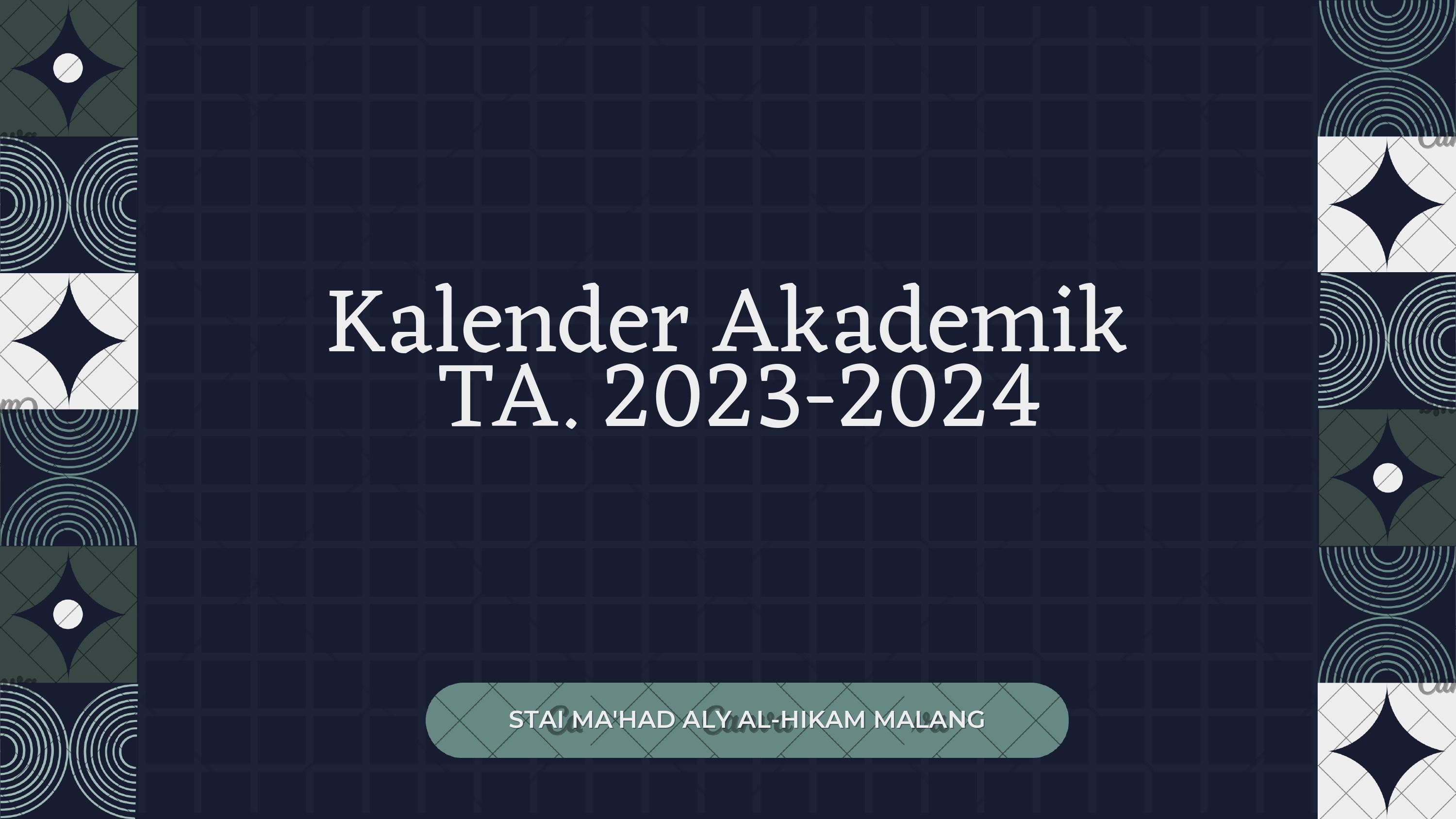 Kalender Akademik Tahun Ajaran 2023-2024